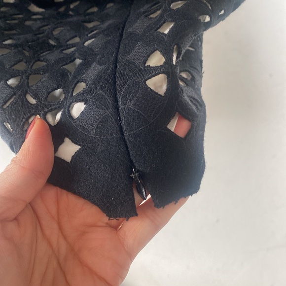 ELIE TAHARI | VINTAGE Elegant Black Lace Women's Coat & skirt - Picture 9 of 10